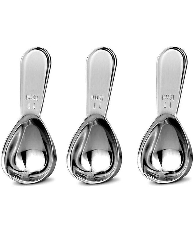 Coffee Scoop Set,Stainless Steel Coffee Spoons Short Handles,Tablespoon Measure Spoon Set Fit Coffee, Loose Tea, Sugar Or Flour(3 pieces,15ml)