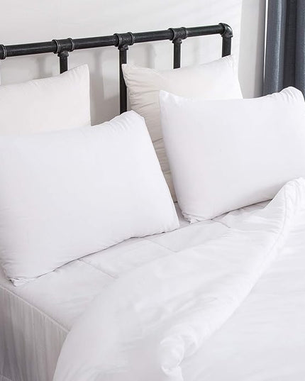 CLOTHKNOW White Twin/Twin XL Comforter Set 3Pcs White Bedding Comforter Sets Soft All Season Bed Comforter with 2 x Pillow Cases