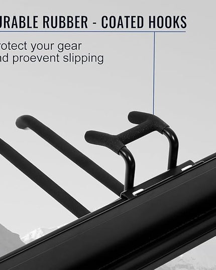 Wall Mount Tool Storage Rack, Garage Organization, Heavy Duty Garage Storage Tool Organizer, Garden Tool Wall Hooks and Hangers, Hold Up to 350lbs Black 2Pack