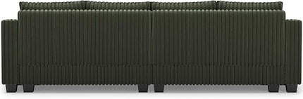 Belffin Sectional Couch with L-Shape Chaise L Shaped Couch with Ottoman Sectional Couches for Living Room Corduroy (Green, L Shaped)