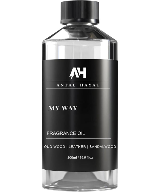 My Way 500mL Essential Oil Scent - Luxury Hotel Inspired Aromatherapy Scent Diffuser Oil - Lush Sandalwood, Warm Virginia Cedar, & Beautiful Iris - Inspired by One Hotel Miami Beach