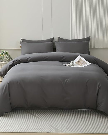 Houseri Dark Grey Comforter Set King Deep Gray Bedding Men Plain Grey Comforters Sets King Size for Women Solid Gray King Size Comforter Set Women Elegant Dark Gray Comforter Bed Blanket Quilts King