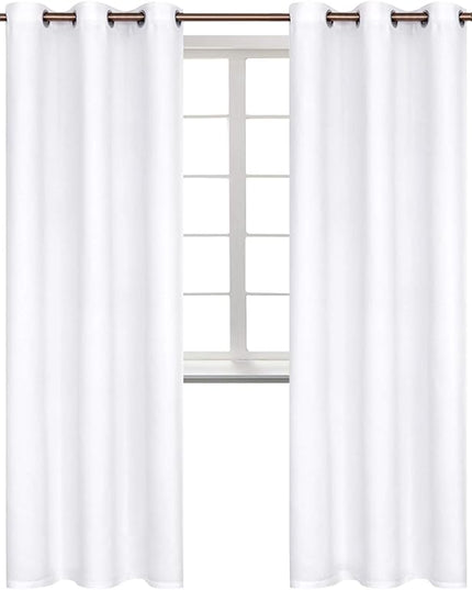 BGment Room Darkening Curtains 84 Inches Long - Grommet Thermal Insulated Drapes Window Treatment Curtains for Bedroom, 2 Panels, 42 x 84 Inch, Pure White
