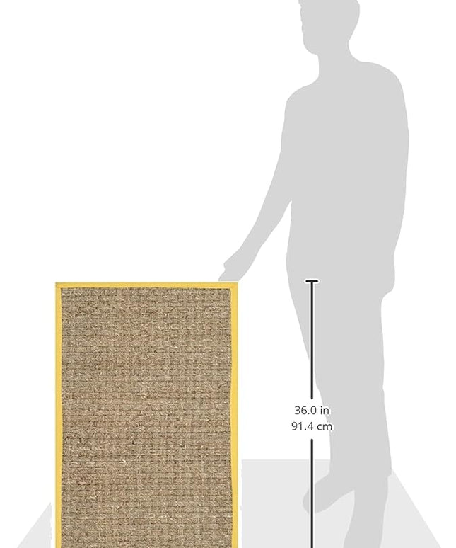 SAFAVIEH Area Rug 2x3 - Natural Fiber Collection - Natural & Gold, Seagrass, Basketweave Pattern with Border (NF114X)