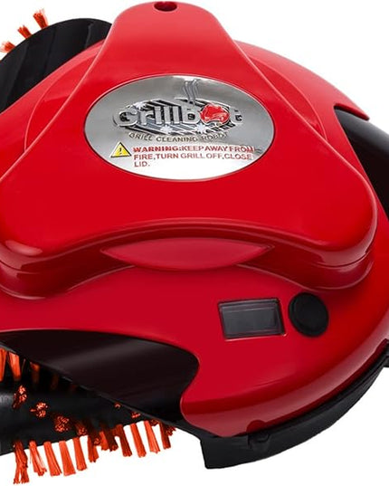 Grillbot Automatic Grill Cleaning Robot with Nylon Brushes, BBQ Grill Cleaner, Grill Brush, Grill Scraper, BBQ Accessories (Red Grillbot)