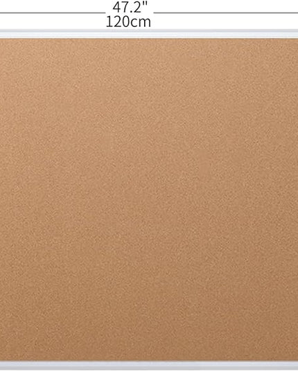 VIZ-PRO Cork Bulletin Board, 48 X 48 Inches, Wall-Mounted Corkboard with Silver Aluminium Frame for School, Office, and Home 4' X 4'