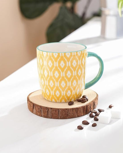 Selamica 10 OZ Coffee Mugs Set of 4, Small Coffee Cups Ceramic with Handle, Coffee Mug for Cappuccino Latte Cocoa Milk Tea, Dishwasher Microwave Safe, Assorted Colors