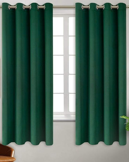 BGment Green Blackout Curtains 63 Inch Length 2 Panels Set, Grommet Thermal Insulated Room Darkening Curtains for Bedroom, Each 46 x 63 Inch