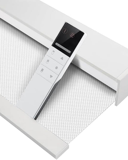 Zshine Motorized Blackout Window Blinds Customize Width (23-95 Inches) Remote Control Wireless and Rechargeable Roller Shades Blinds for Windows, Home, Office, Hotel, Club, Restaurant(82006G)