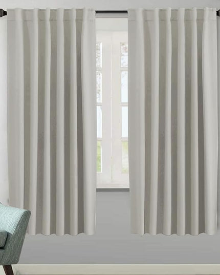 H.VERSAILTEX Blackout Curtains Thermal Insulated Window Treatment Panels Room Darkening Blackout Drapes for Living Room Back Tab/Rod Pocket Bedroom Draperies (2 Panels, Pale Oak, 52 x 72 Inch)