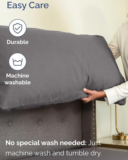 Extra Deep Queen Sheet Set - 6 Piece Breathable and Cooling Sheets - Hotel Luxury Bed Sheets Set - Easy & Secure Fit - Soft, Wrinkle Free and Comfy Sheets Set - Grey Sheet Set with Extra Deep Pockets