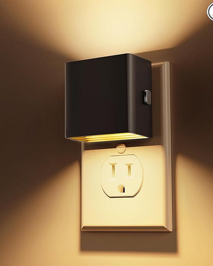 L LOHAS LED Night Light,[2-Pack] Night Lights Plug into Wall with Dusk to Dawn Sensor,Brightness Adjustable,3000K Soft White,Plug in Nightlight for Adults Bathroom Hallway Kitchen