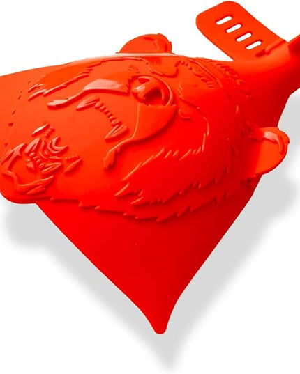 Grillbot Heat Resistant BBQ Heat Shield for Utensils, Protect Hands from Burns, Splatter & Flare-Ups, BPA-Free Silicone, Dishwasher Safe, Universal Fit, Perfect Grill Gift for Men (Red, Bear)
