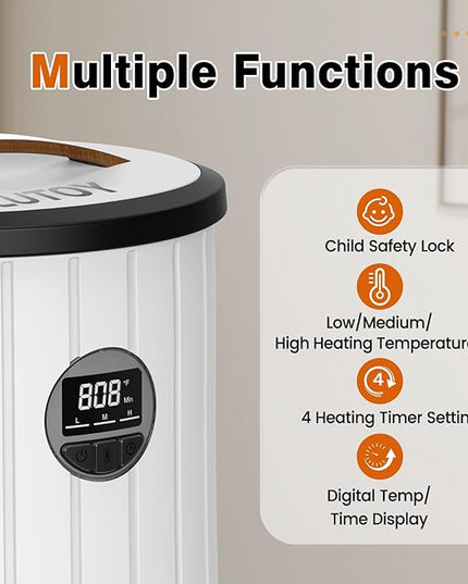 Towel Warmers for Bathroom, 20L Large Bucket with LED Display, 3 Heating Modes & Adjustable Timer, Auto Shut-Off Safety, Fits 2 Oversized 40"x70" Towels, Bathrobes & Blankets – Spa-Grade Towel Heater