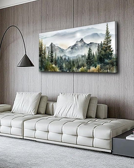 hyidecorart Wall Art For Living Room Canvas Wall Decorations For Bedroom Large Size Office Wall Decor Abstract Mountain Scenery Paintings Pictures Artworks Ready To Hang Home Decoration 24X48