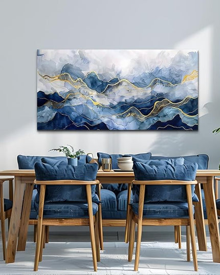FUHAIHUA Abstract Ink Paintings Canvas Decor For Bedroom Wall Art For Living Room Office Decorations Minimalism Pictures Canvas Prints Artwork Ready to Hang Modern Home Decor 20"X40"