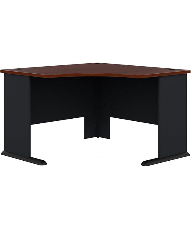 Bush Business Furniture Series A 48W Corner Desk in Hansen Cherry and Galaxy, Small Computer Table for Home or Professional Office