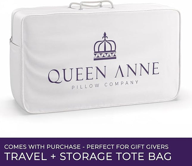 Queen Anne Hotel Collection Pillows – Luxury Down Alternative Bed Pillows (Standard Soft) – Ultimate Comfort, Hypoallergenic, Made in The USA