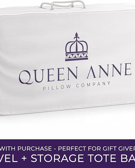 Queen Anne Hotel Collection Pillows – Luxury Down Alternative Bed Pillows (Standard Firm) – Ultimate Comfort, Hypoallergenic, Made in The USA