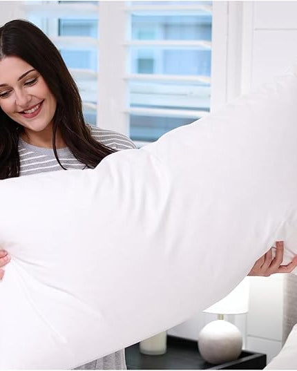 Globon Luxury Down Pillow King Size, Firm Hotel Collection Bed Pillow with 100% Cotton Cover, Down Surrounded Feather Pillow, 20x36 Inches (1 Pack)