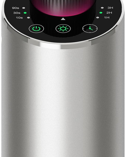 Waterless Essential Oil Diffuser Scent Aromatherapy Diffusers for Home Large Room, Car, Office, Portable Battery Operated Cordless Air Freshener, 4 Timers & 3 Mist Levels, 100ml Capacity (Silver)