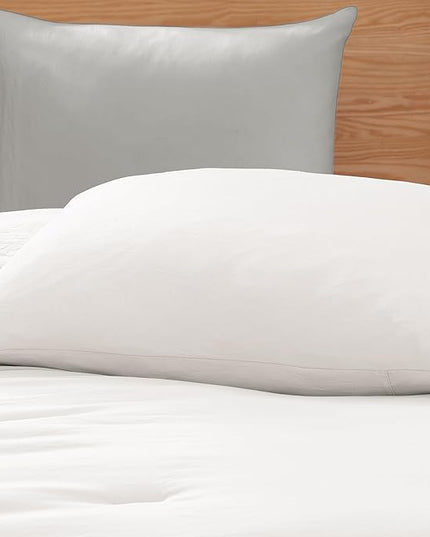 WRENSONGE Twin Comforter Set- 5 Pieces White Twin Bed in a Bag, All Season Twin XL Bedding Sets with 1 Fitted Sheet, 1 Flat Sheet, 1 Pillow Sham and 1 Pillowcase