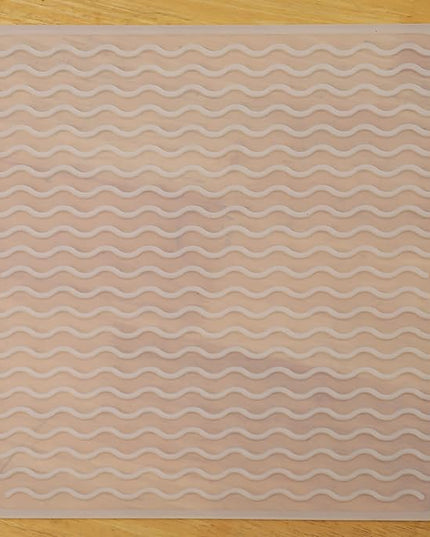 Silicone Dish Drying Mat for Multiple Usage,Easy clean,Eco-friendly,Heat-resistant Silicone Mat for Kitchen Counter or Sink,Refrigerator or Drawer liner Translucent M 12 inches x 12 inches