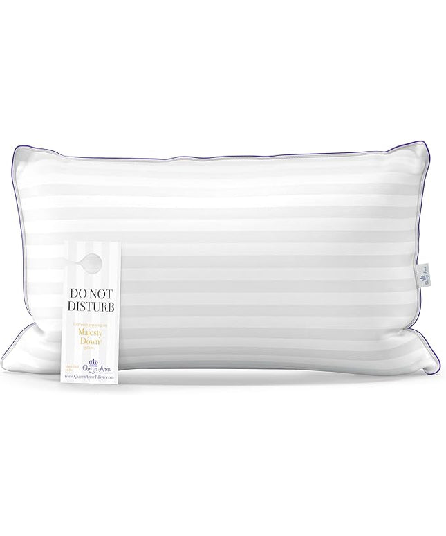 Queen Anne Hotel Collection Pillows – Luxury Down Alternative Bed Pillows (Queen Firm) – Ultimate Comfort, Hypoallergenic, Made in The USA