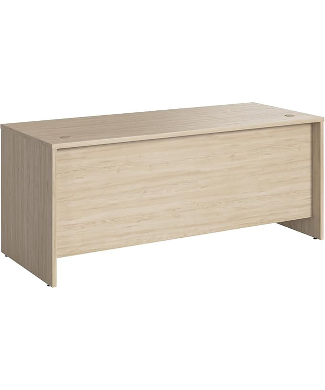 Bush Business Furniture Studio C 72W Computer Desk with Wire Management and Modesty Panel in Natural Elm, Professional Table for Home Office and Corporate Office