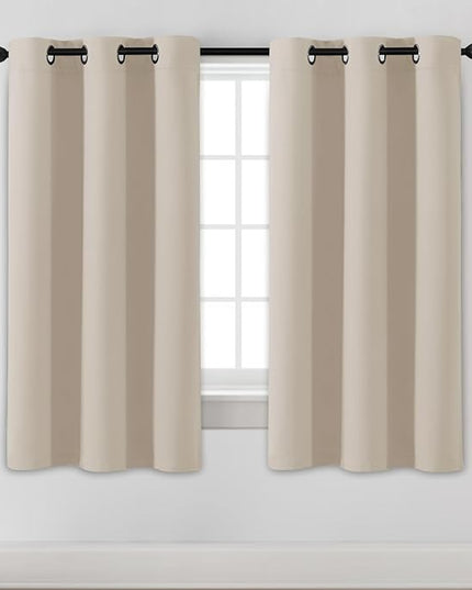 H.VERSAILTEX Blackout Curtains for Bedroom Thermal Insulated Room Darkening Living Room Curtains 63 Inch Long Grommet Privacy Protection Window Curtain Panels/Drapes for Nursery, 2 Panels, Fog