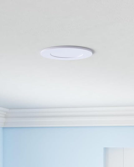 CycevSun 16 Pack 4 Inch LED Recessed Lights with Night Light - Canless Ultra Thin Wafer Downlight Soffit, Dimmable & 5 Color Temperature Selectable, 9W, ETL & Energy Star