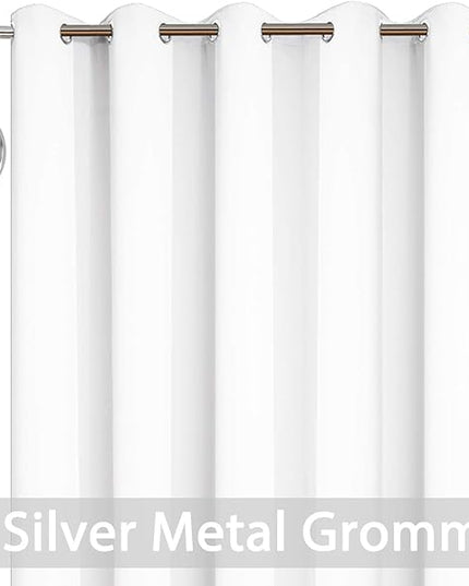 Yakamok Pure White Curtain for Living Room Sliding Glass Door Vertical Blind for Room Darkening Extra Wide Window Drapes Grommet Top Room Divider Panel for Bedroom/Patio 1 PC 100 x 96 Inch