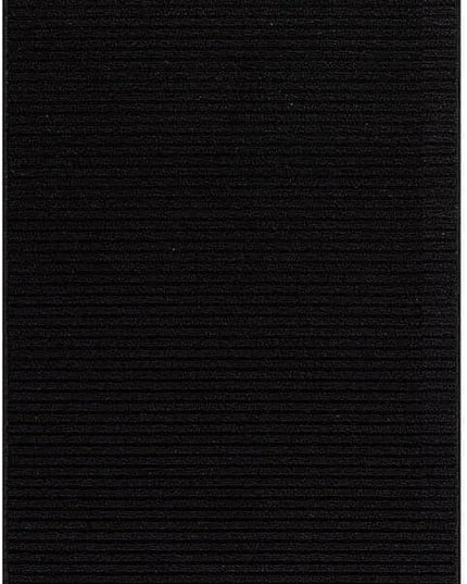 Beverly Rug Non-Slip Modern Runner Rug 2x10 Solid Traditional Rubber Backing Machine Washable Soft Thin Indoor Area Rugs for Living Room Stain Resistant Non Shedding Casual Carpet (2 x 10 Black)