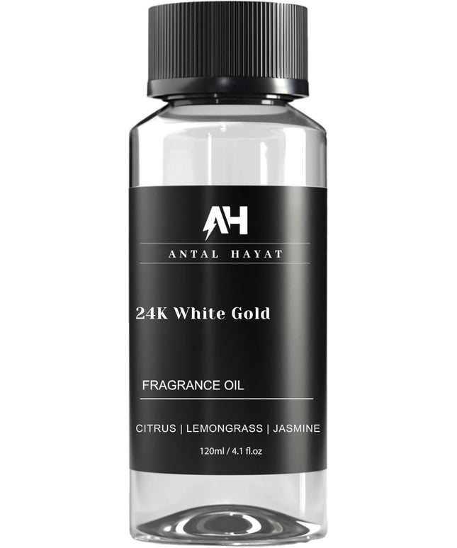 24K Diffuser Essential Oil Scent - Luxury Hotel Inspired Aromatherapy Scent Diffuser Oil - Hints of Zesty Citrus, Floral Jasmine, & Delicate Lily - for Essential Oil Diffusers - 120mL
