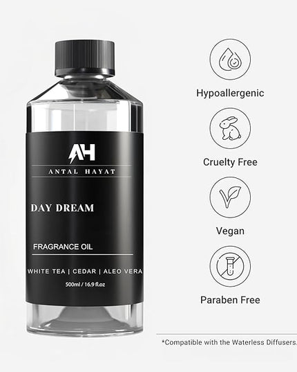 Hotel Scents Day Dream Diffuser Oil 500mL - Aromatherapy Fragrance Inspired by 5-Star Hotels - Notes of Aloe Vera, Ginger, White Tea - Inspired by Westin Hotels - Luxury Home Scents Refill