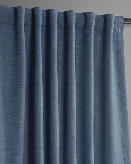 HPD Half Price Drapes Bellino Room Darkening Curtains 63 Inches Long Curtains for Bedroom & Living Room (1 Panel), 50W x 63L, Wild Blue