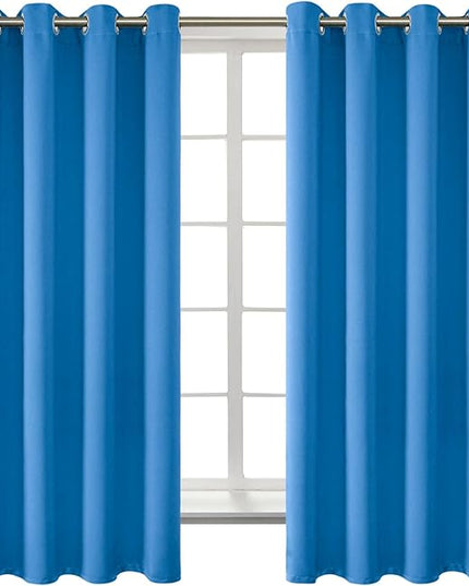 BGment Room Darkening Curtains 63 Inches Long - Grommet Thermal Insulated Drapes Window Treatment Curtains for Bedroom, 2 Panels, 52 x 63 Inch, Classic Blue