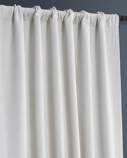 HPD Half Price Drapes Bellino Room Darkening Curtains 63 Inches Long Curtains for Bedroom & Living Room (1 Panel), 50W x 63L, Chalk Off White