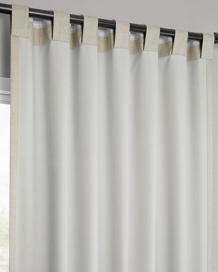HPD Half Price Drapes Vienna Basic Linen 100% Blackout Curtains for Bedroom 96 Inches Long (2 Panels) - Rod Pocket Curtains & Drapes for Living Room & Windows - 50 X 96, Beige