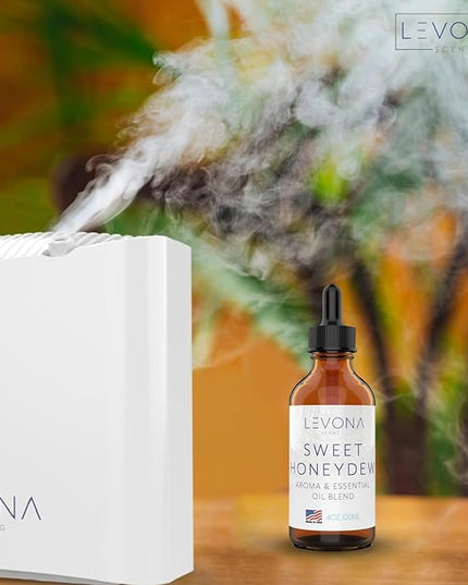 Levona Scent Oil Diffuser Essential Oils: Essential Oils Home Luxury Scents - Sweet Honeydew Essential Oil - Sweet & Fresh Notes of Nectarine and Floral Rose Essential Oil - 120 Ml Fragrance Oils