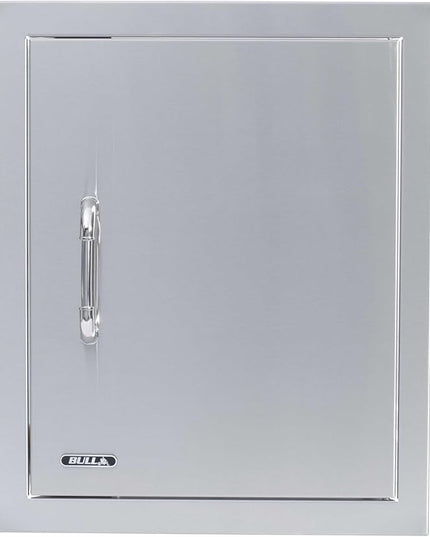 Bull Outdoor Products Premium Components for Outdoor Kitchen BBQ Island Vertical Stainless Steel Access Door with Reveal