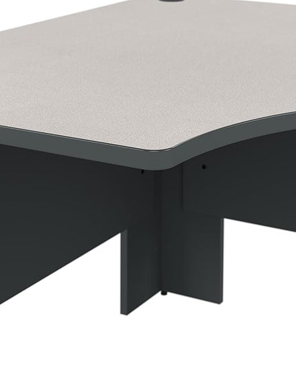 Bush Business Furniture Series A 48W Corner Desk in White Spectrum and Slate, Small Computer Table for Home or Professional Office