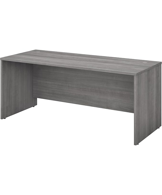 Bush Business Furniture Studio C 72W Computer Desk with Wire Management and Modesty Panel in Platinum Gray, Professional Table for Home Office and Corporate Office