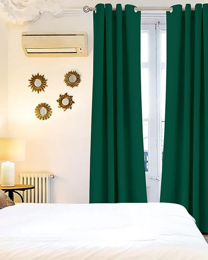 BGment Green Blackout Curtains 84 Inch Length 2 Panels Set, Grommet Thermal Insulated Room Darkening Curtains for Bedroom, Each 46 x 84 Inch
