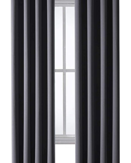 ChrisDowa Grommet Blackout Curtains for Bedroom and Living Room - 2 Panels Set Thermal Insulated Room Darkening Curtains (Dark Grey, 52W x 84L)