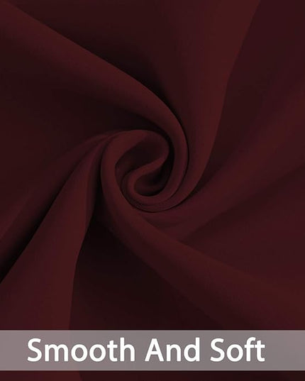 Yakamok Extra Wide Blackout Curtain for Sliding Glass Door, Grommet Thermal Insulated Room Divider Curtain 100W x 84L inch, Room Darkening Patio Curtain,8.3ft Wide x 7ft Tall, 1 Panel,Burgundy Red