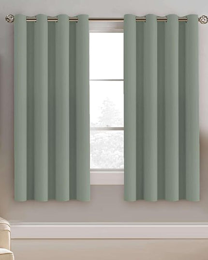 H.VERSAILTEX Blackout Window Curtain Panels Thermal Insulated Room Darkening Solid Grommet Curtains/Drapes for Bedroom Privacy Protection (Set of 2 Panels,52 by 63 Inch Long, Cyan)