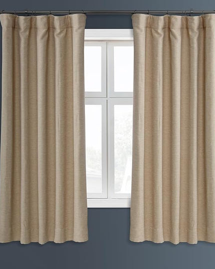 HPD Half Price Drapes Bellino Room Darkening Curtains 63 Inches Long Curtains for Bedroom & Living Room (1 Panel), 50W x 63L, Ginger