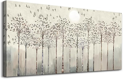 hyidecorart Large Canvas Wall Art For Living Room Decorations For Office Hotel Bedroom Wall Decor Trees And Birds Abstract Wall Paintings Canvas Prints Artworks Pictures Modern Home Decoration