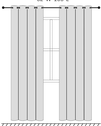Blackout Curtains for Bedroom Thermal Insulated Light Blocking Room Darkening Curtains Solid Grommet Window Drapes for Living Room, Set of 2 Curtain Panels 62 W x 106 L inch Long Black